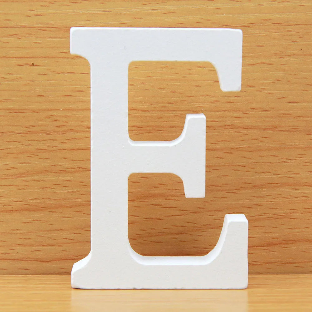 8 CM Letras Decorativas Grandes White Wooden Letters