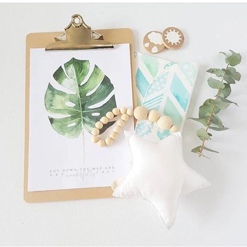 Nordic Style Wooden Beads ⭐🤍 Ornaments Dream Catcher Kids Room Decoration Wall Hanging Girls Baby Tents Decorative