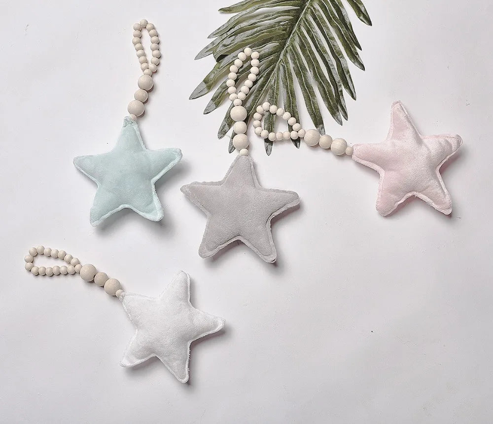 Nordic Style Wooden Beads ⭐🤍 Ornaments Dream Catcher Kids Room Decoration Wall Hanging Girls Baby Tents Decorative