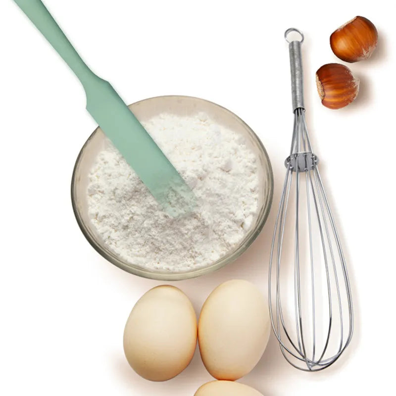 Soft Long Handle Silicone Cake Spatula 🍰✨