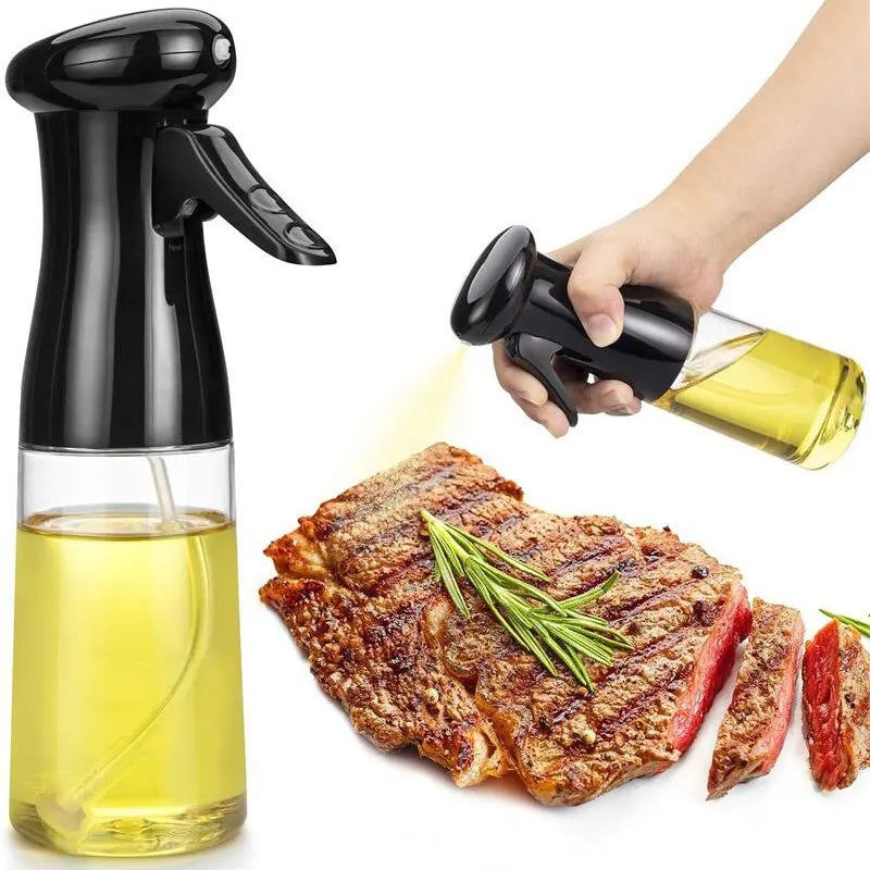 Black Kitchen Oil Bottle Cooking Oil Spray 200ml Pneumatic Spray Bottle 🍳