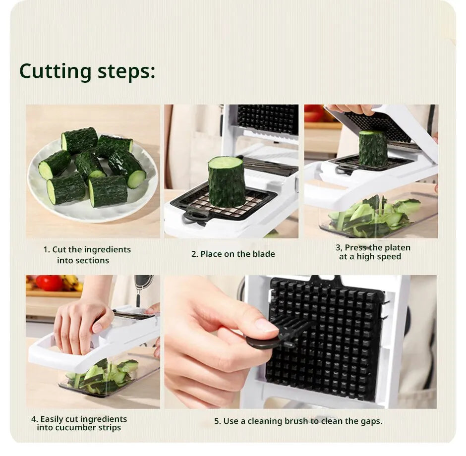 Multi-purpose Kitchen Vegetable and Fruit Dicing Processor