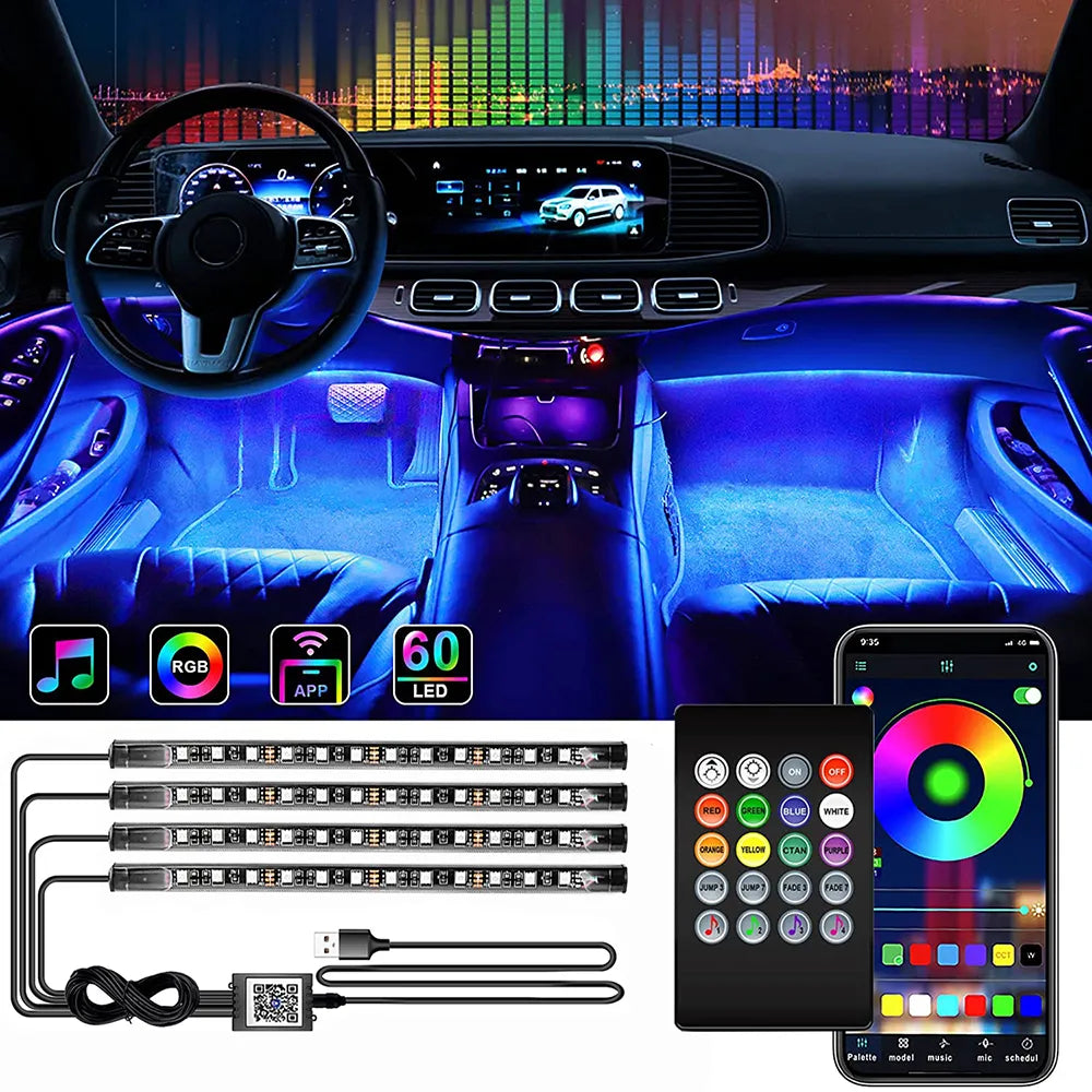 Neon LED Car Interior Ambient Light Kit🚦🌟