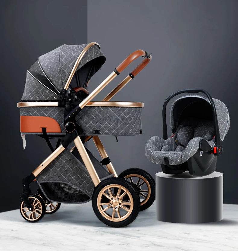 New 3x1 Baby Stroller High Shock Proof 👶