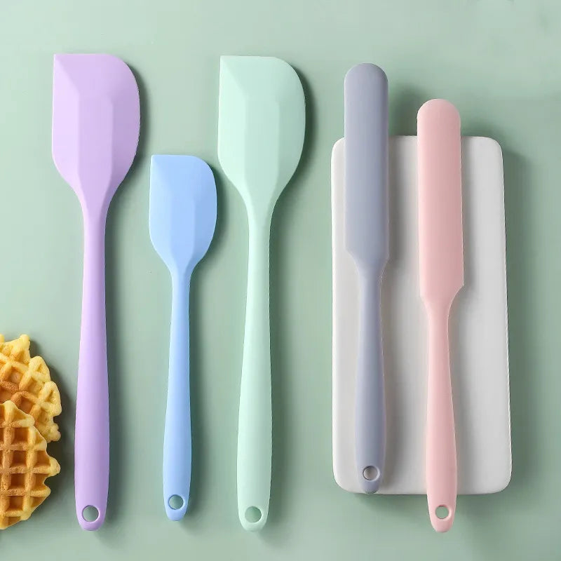 Soft Long Handle Silicone Cake Spatula 🍰✨