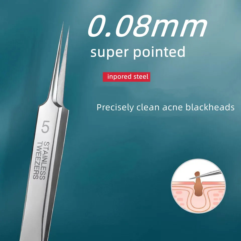 German Ultra-fine No. 5 Cell Pimples Blackhead Clip Tweezers