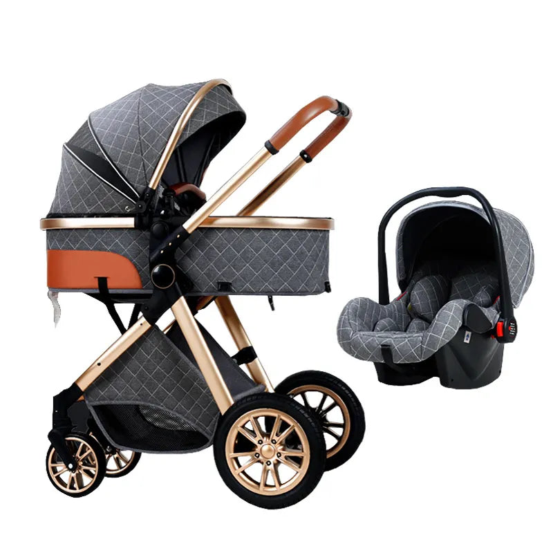 New 3x1 Baby Stroller High Shock Proof 👶