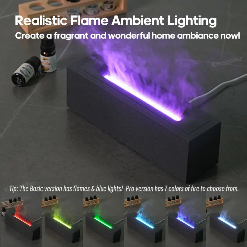 Kinscoter Flame Aroma Diffuser Air Humidifier