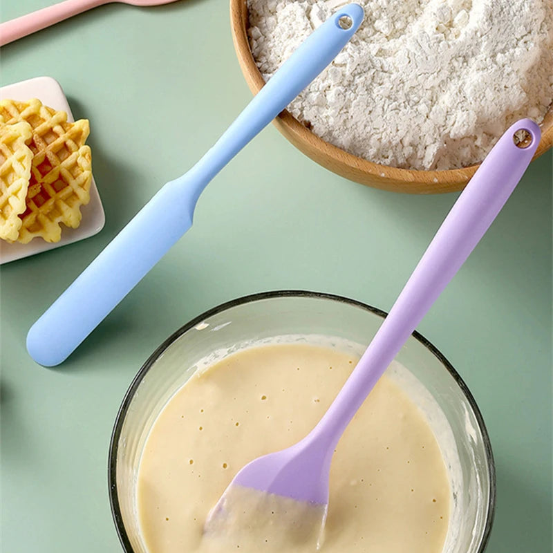 Soft Long Handle Silicone Cake Spatula 🍰✨