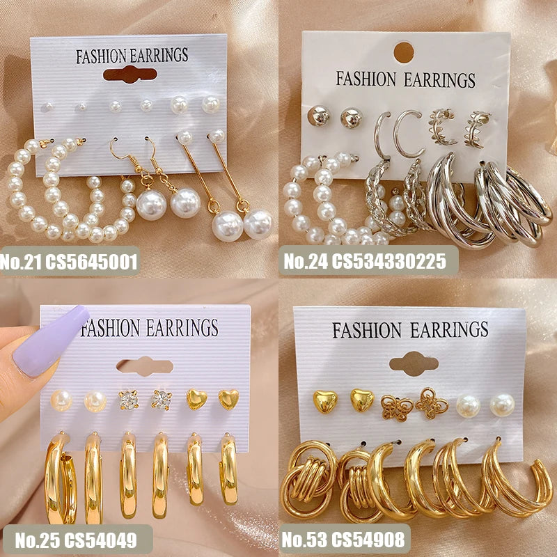 Metal Hollow Gold Plated Earring 👩