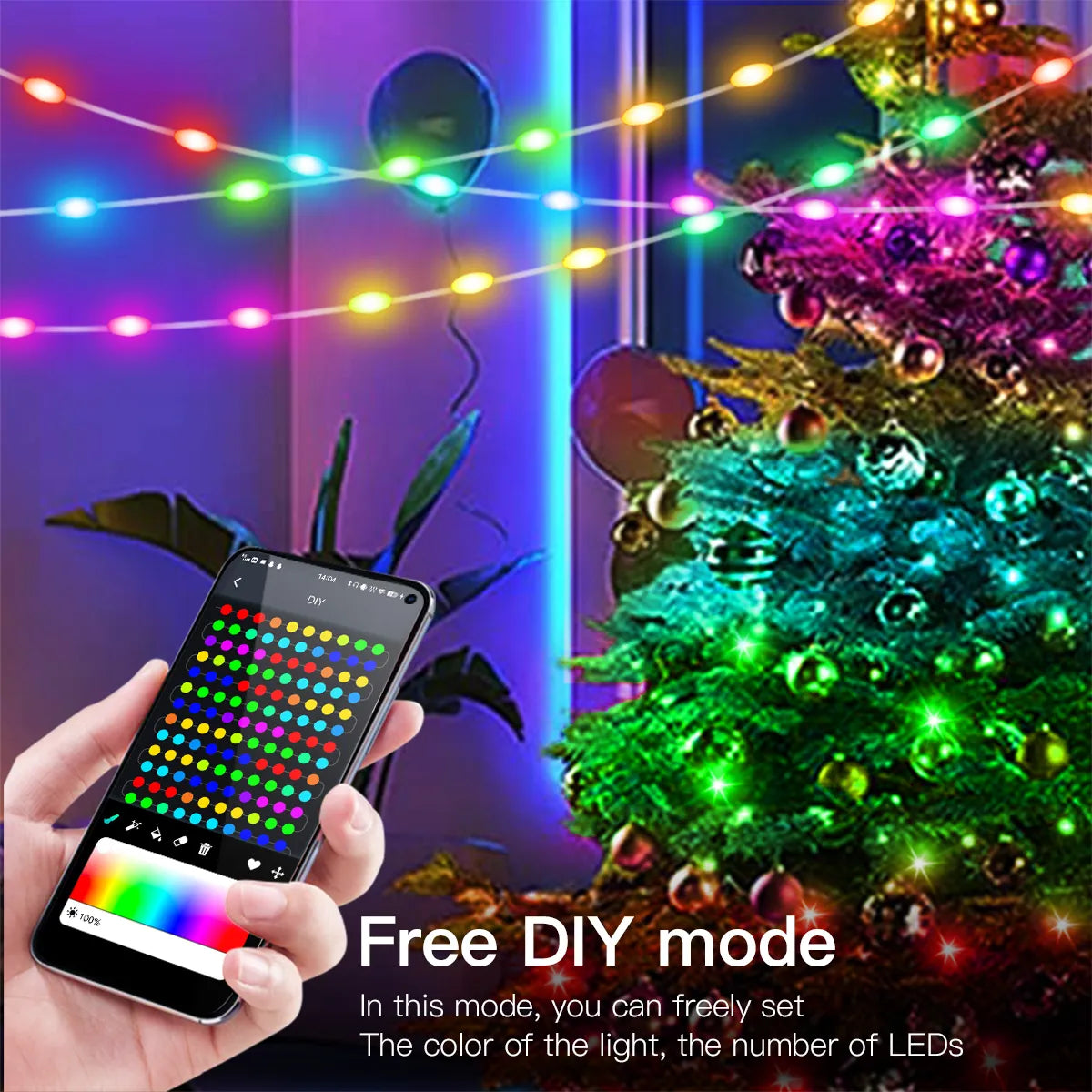 LED Christmas Lights Fairy String Smart with Bluetooth Control🎄