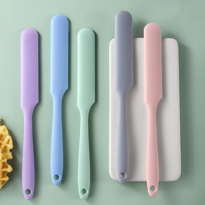 Soft Long Handle Silicone Cake Spatula 🍰✨