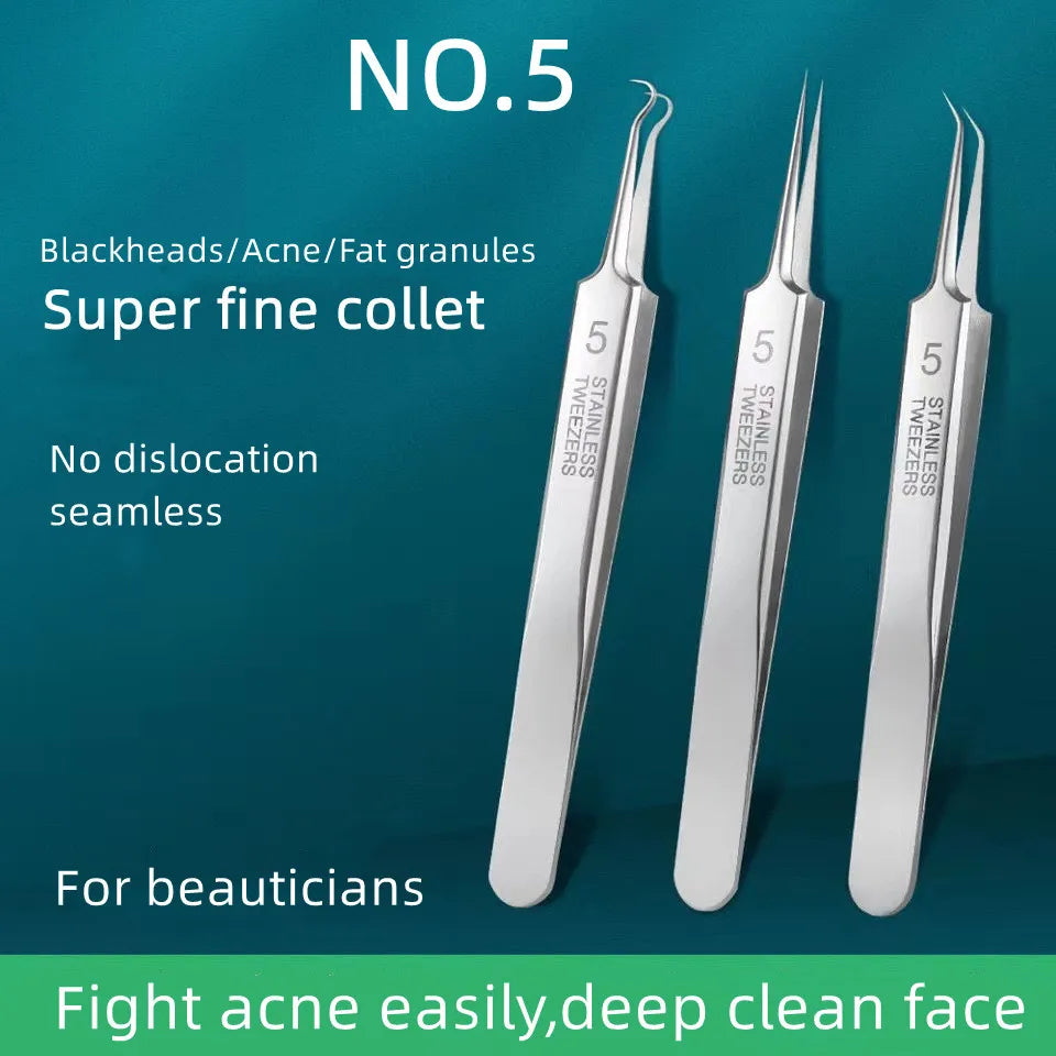 German Ultra-fine No. 5 Cell Pimples Blackhead Clip Tweezers
