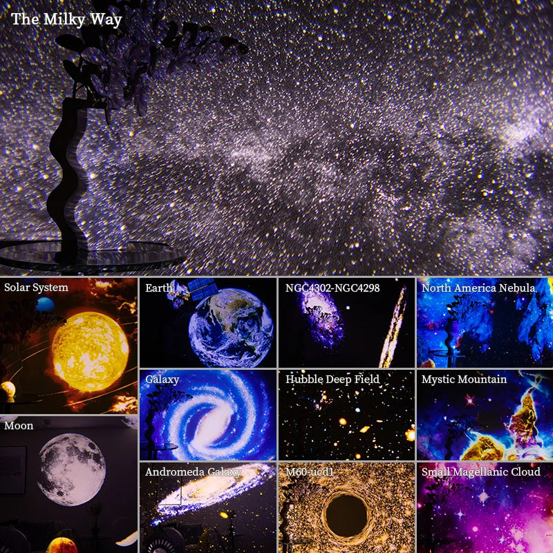 Night Light Galaxy Projector 360° Rotate Planetarium Lamp 🌌
