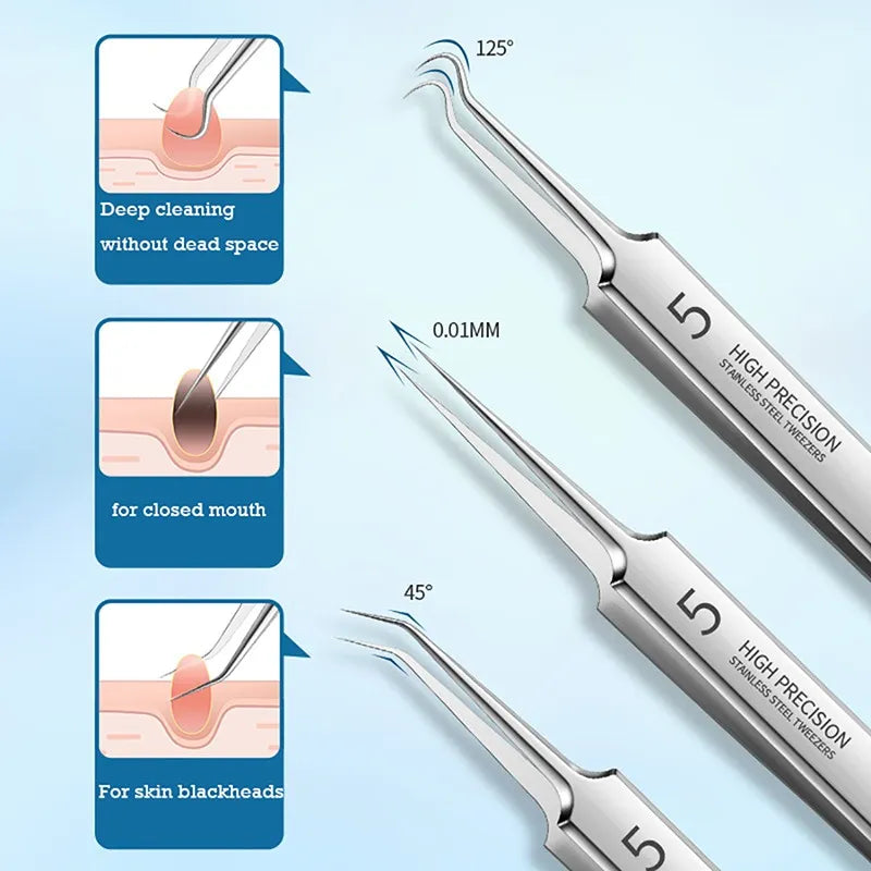 German Ultra-fine No. 5 Cell Pimples Blackhead Clip Tweezers