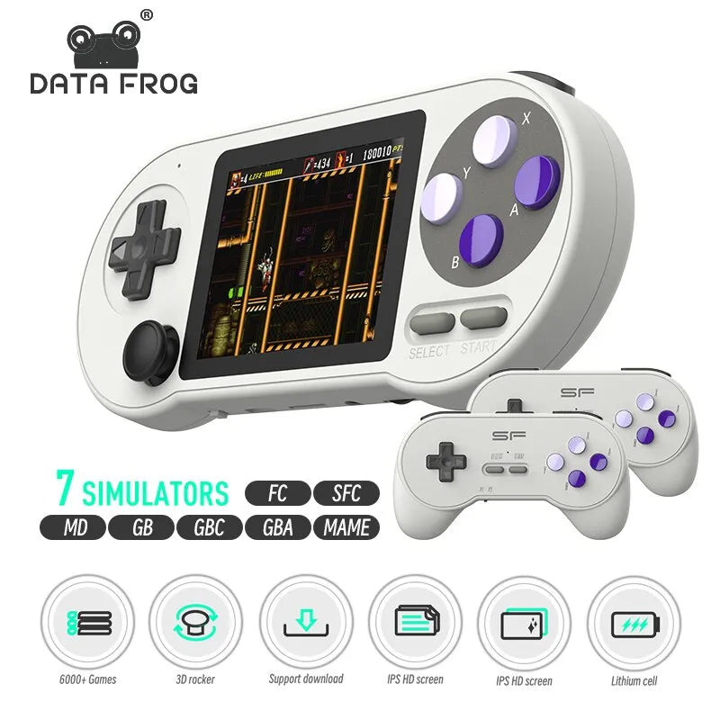 DATA FROG SF2000 Portable Handheld Retro Game Console (3 in.)