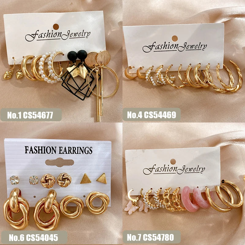 Metal Hollow Gold Plated Earring 👩