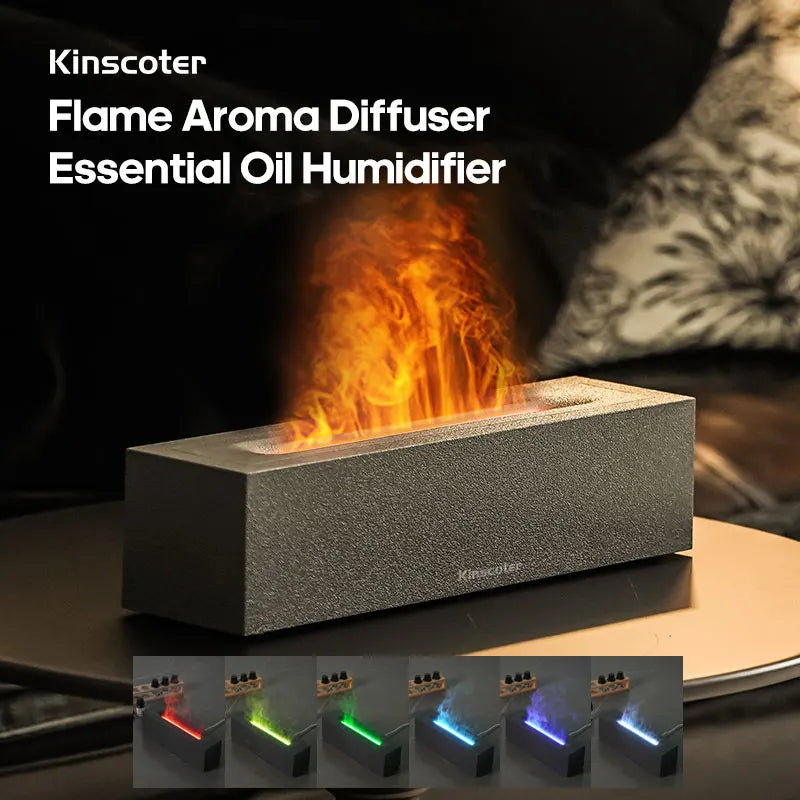 Kinscoter Flame Aroma Diffuser Air Humidifier