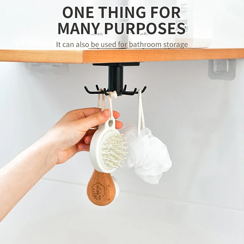 Kitchen Flower Rotary Wall Mounted Hook 🌸