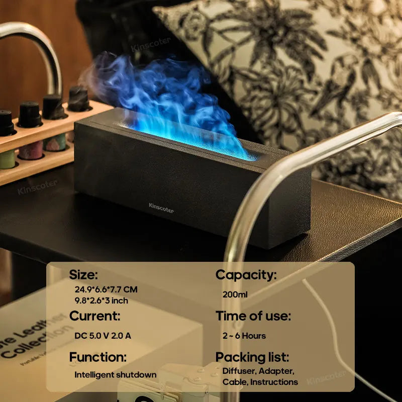 Kinscoter Flame Aroma Diffuser Air Humidifier