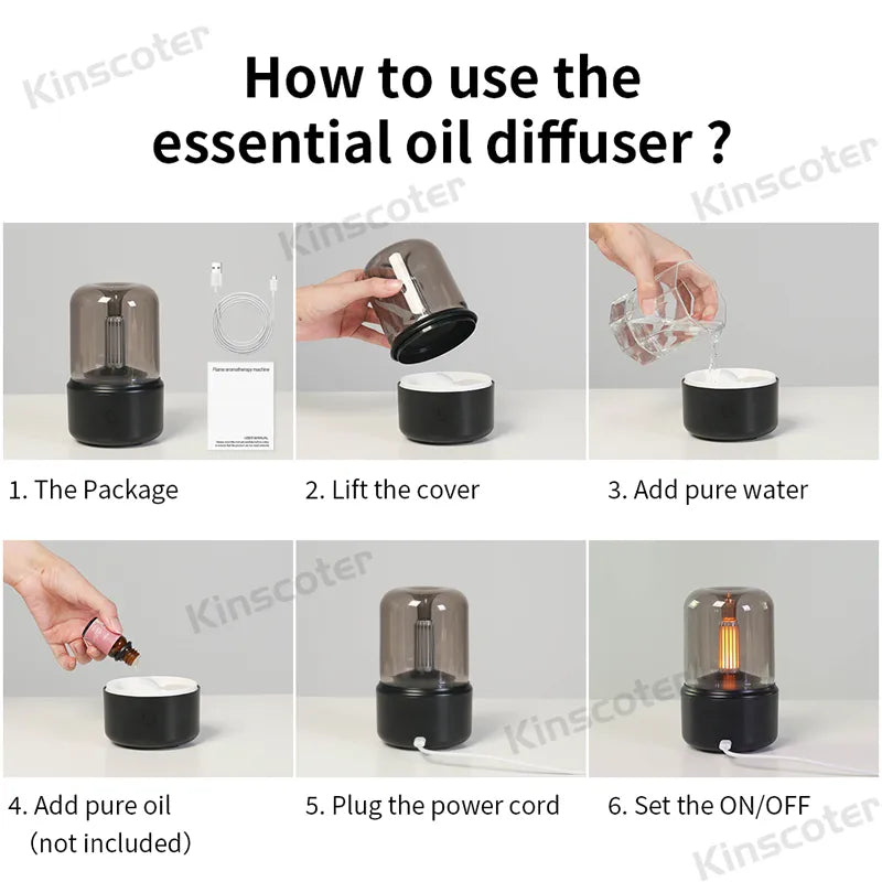 Portable Mini Aroma Diffuser USB Air Humidifier Essential Oil with Night Light 🌬️