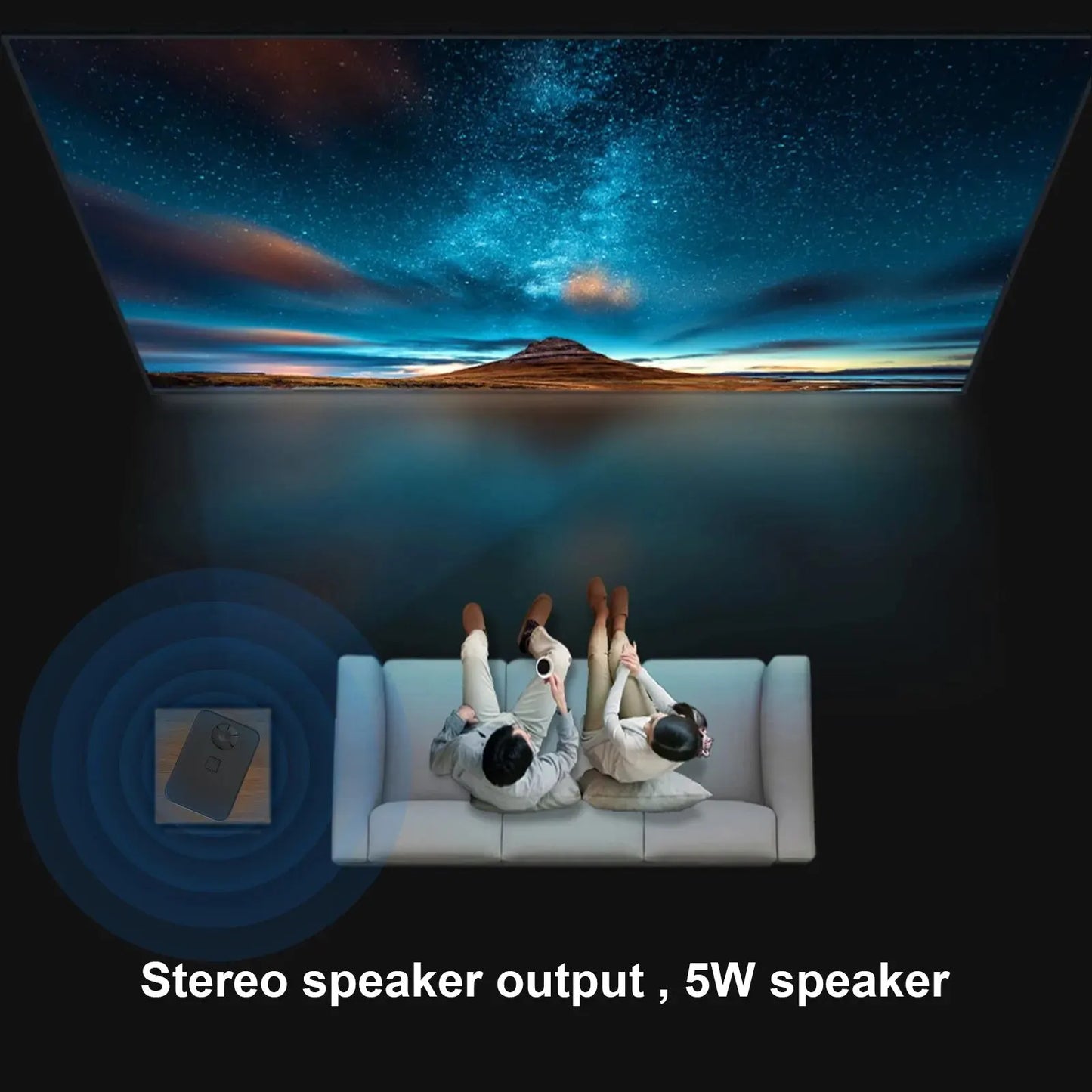 4k Smart Portable Projector with WiFi and Bluetooth