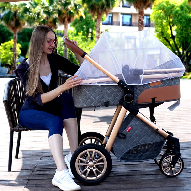 New 3x1 Baby Stroller High Shock Proof 👶