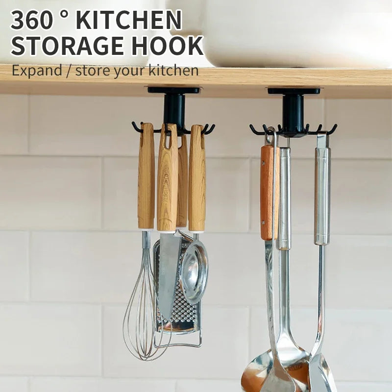 Kitchen Flower Rotary Wall Mounted Hook 🌸