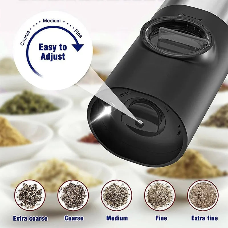 Electric Salt and Pepper Grinder Set USB Rechargeable 🌶️