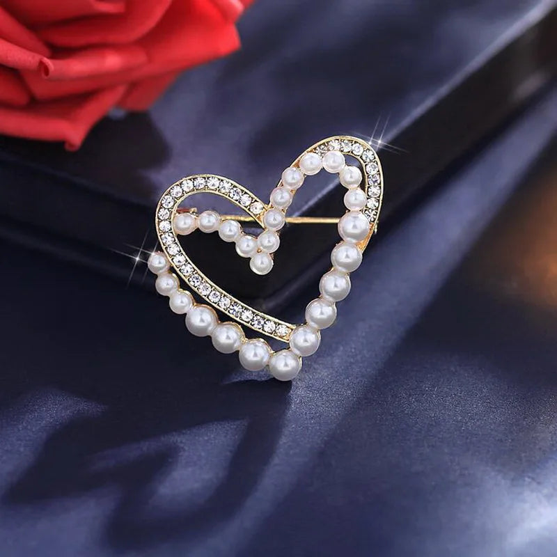 Exquisite Love Heart Brooches