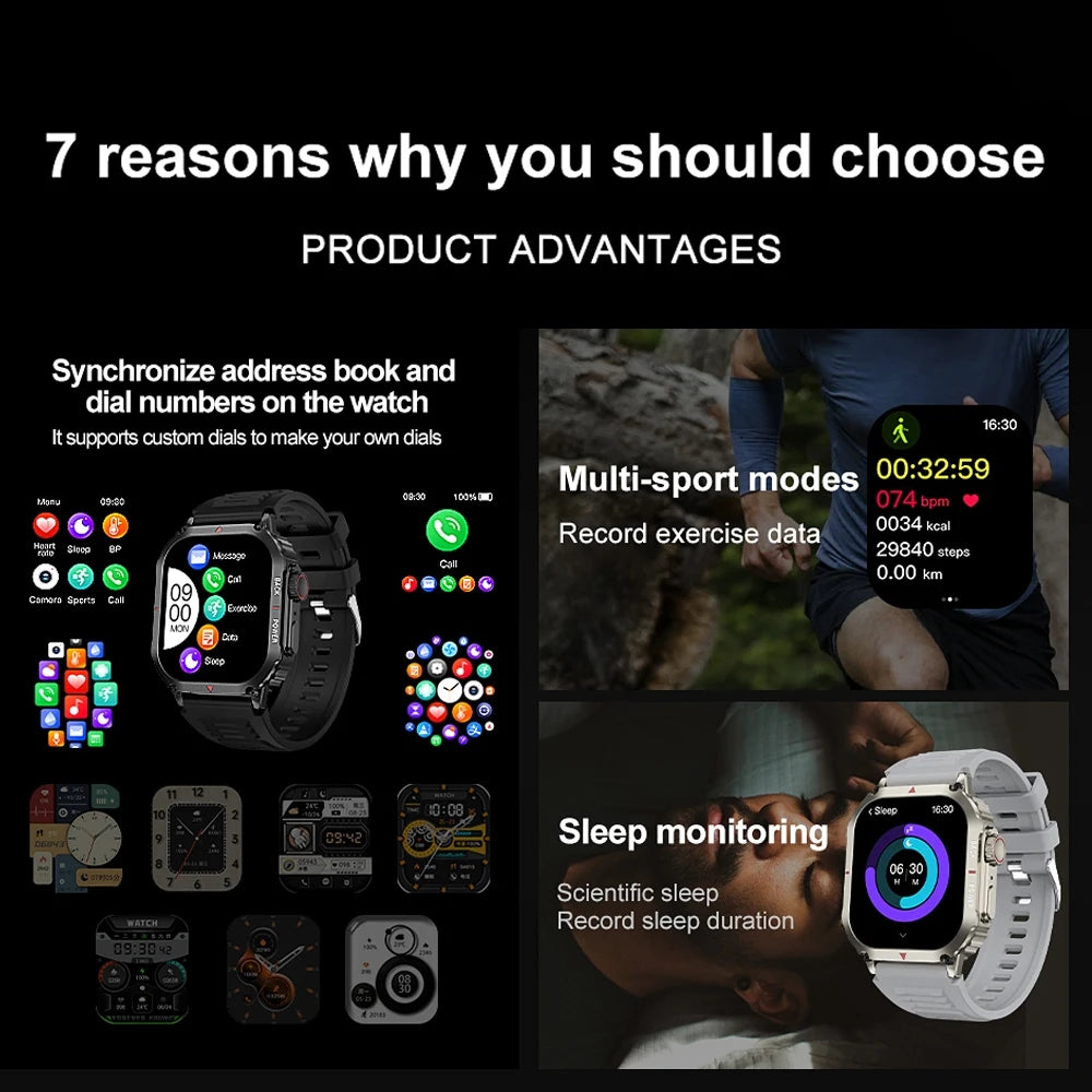 Sport GPS Rugged Smart Watch for Men