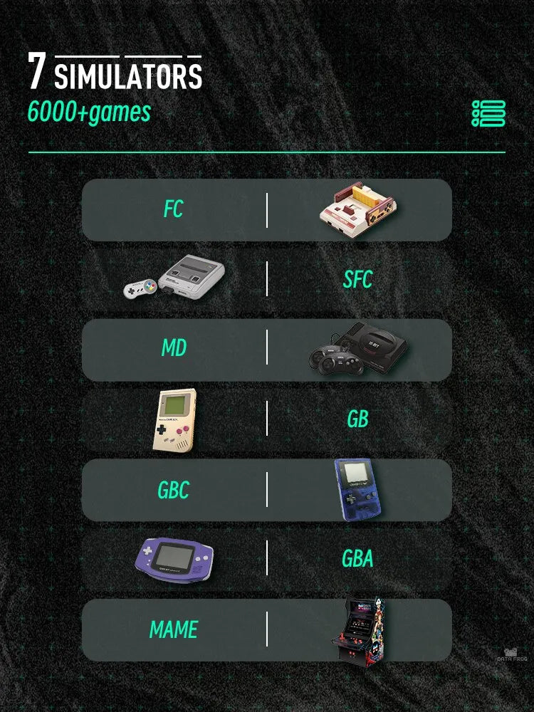 DATA FROG SF2000 Portable Handheld Retro Game Console (3 in.)