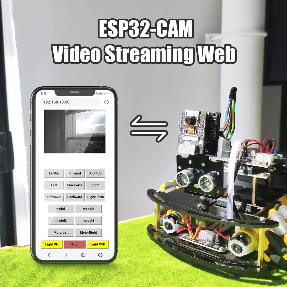 Robot Starter Kit For Arduino Programming with ESP32 Camera