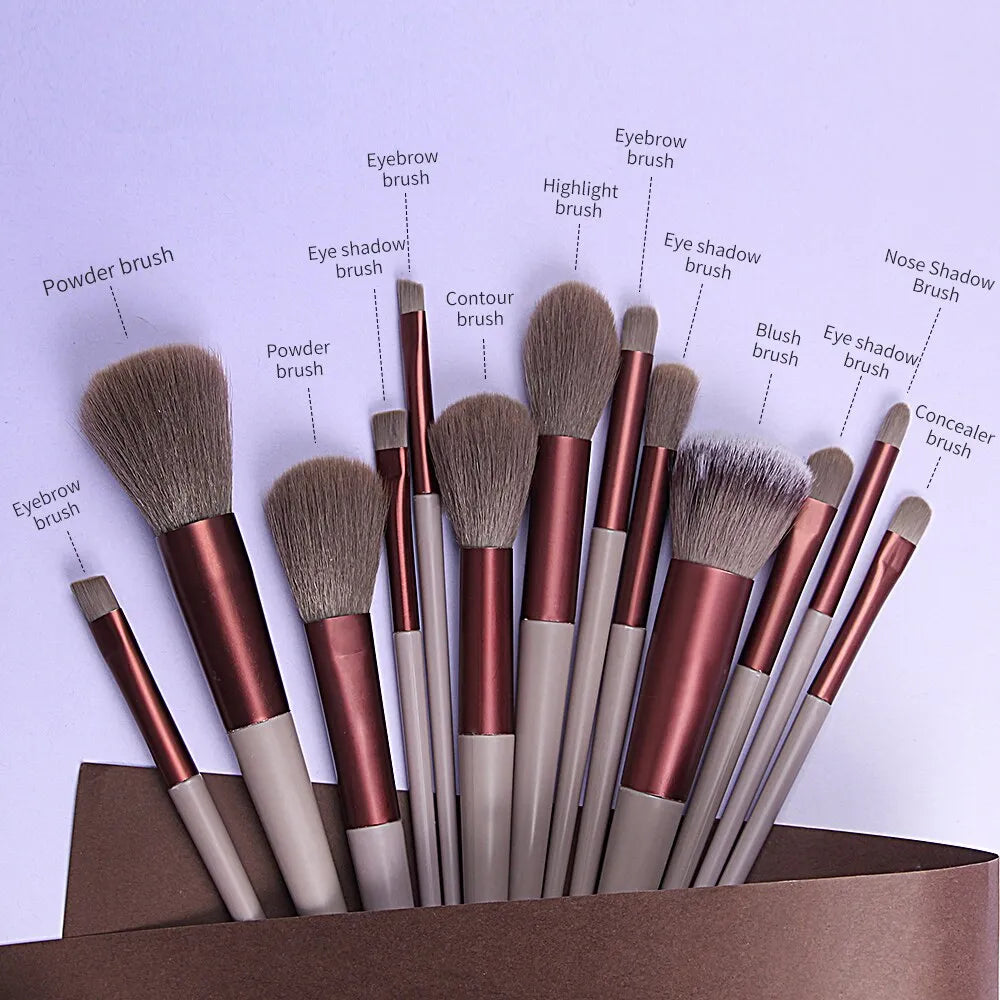 Makeup Brushes Set Eye Shadow and Foundation (13pcs) 💄